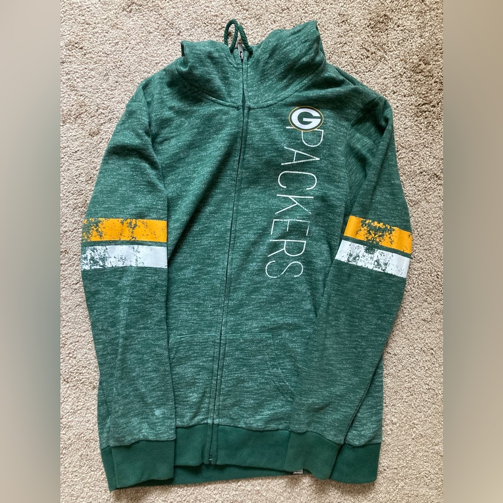 Green Bay Packers Juniors Zip Up Hoodie